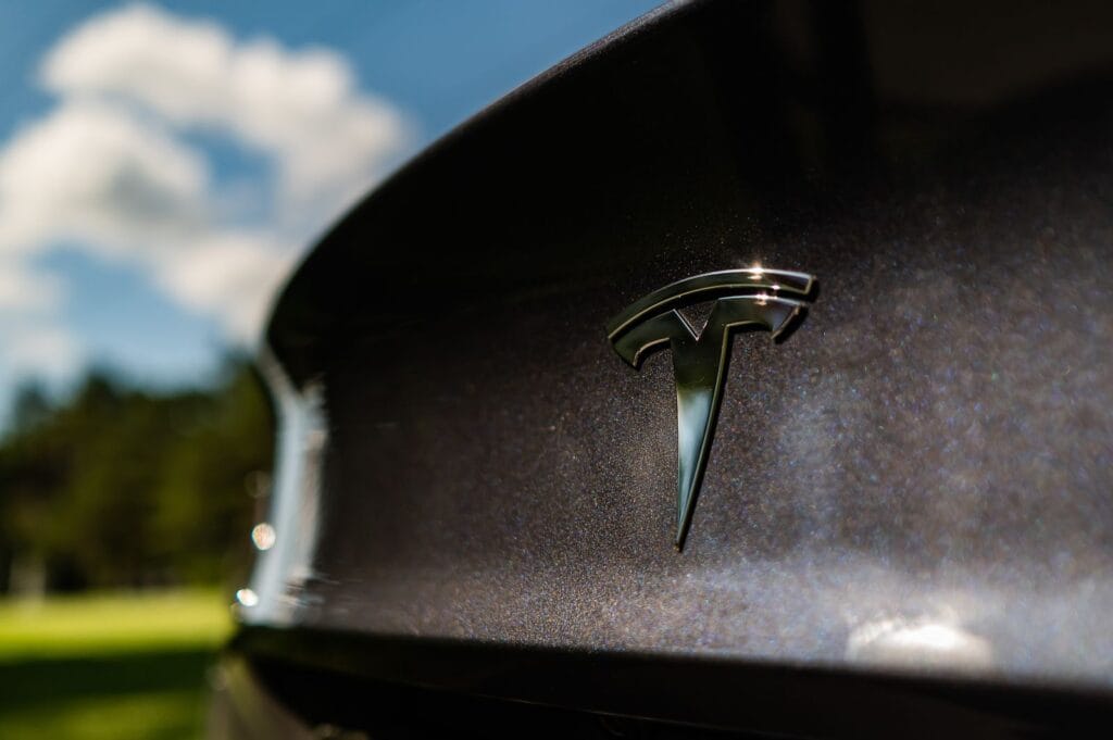 Tesla emblem on trunk
